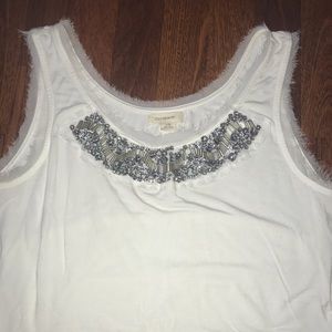 White Sparkly Tank
